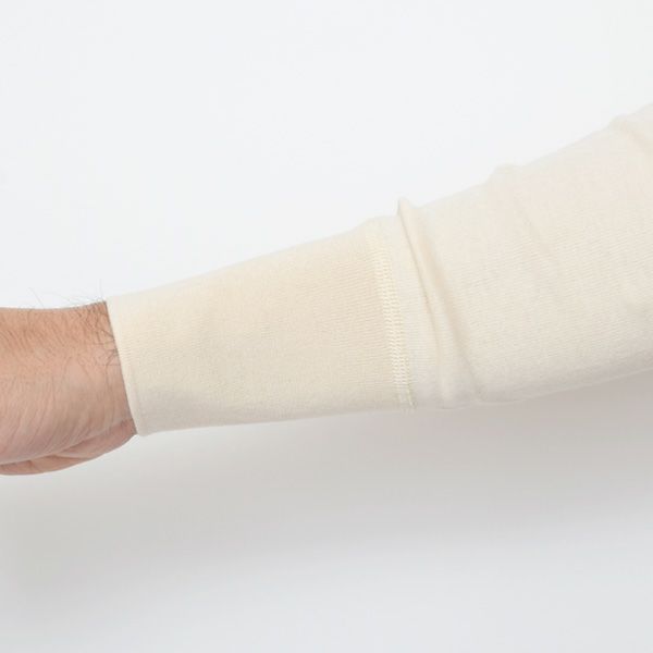 オーガニックコットン メンズパンケーキニットハイネックプルオーバー(長袖)