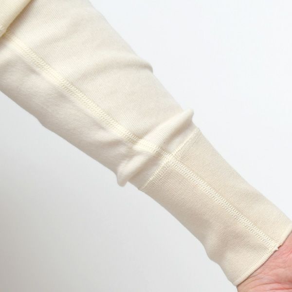 オーガニックコットン メンズパンケーキニットハイネックプルオーバー(長袖)