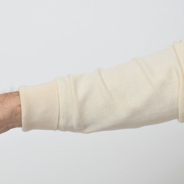 オーガニックコットン メンズパンケーキニットハイネックプルオーバー(長袖)