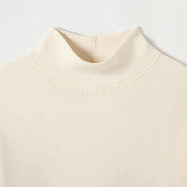 オーガニックコットン パンケーキニットハイネックプルオーバー