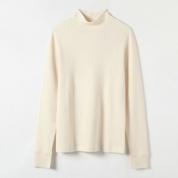 オーガニックコットン パンケーキニットハイネックプルオーバー
