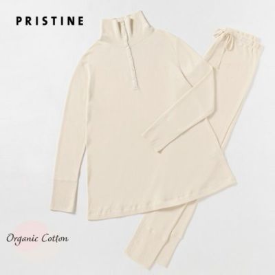 オーガニックコットン パンケーキニットパジャマ ナチュラル M