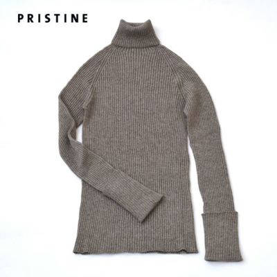 オーガニックコットン&ヤク リブタートル グレー M