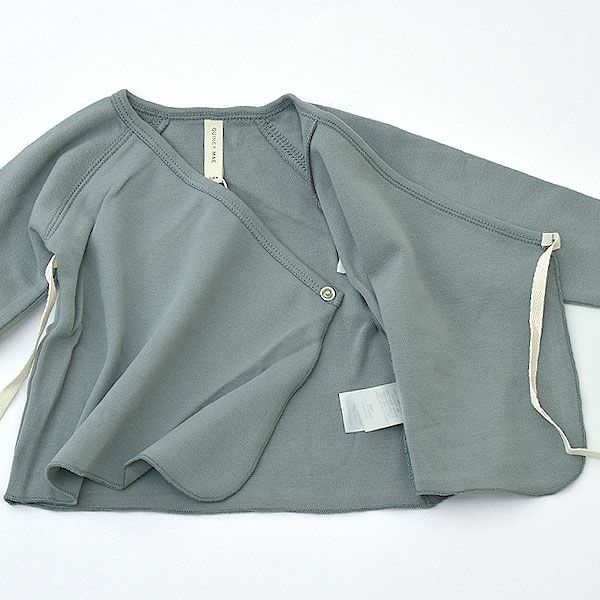 オーガニックコットン ベビー長袖あわせトップス＆足つきパンツ