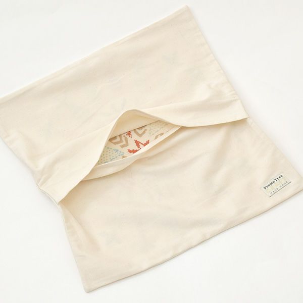 オーガニックコットン ツイル手刺繍クッションカバー