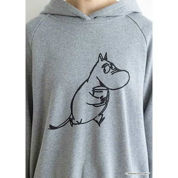 オーガニックコットン ムーミン谷の仲間たち 裏起毛パーカー