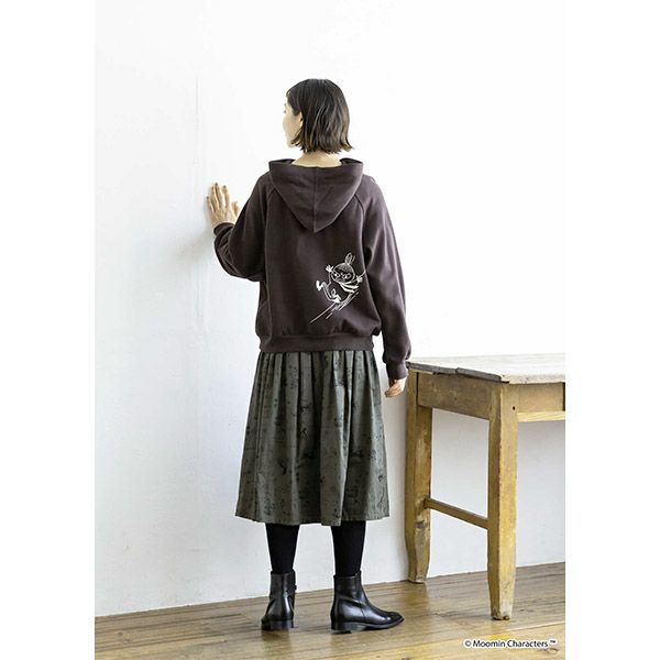 オーガニックコットン ムーミン谷の仲間たち 裏起毛パーカー