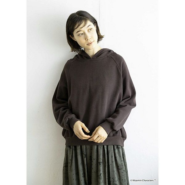 オーガニックコットン ムーミン谷の仲間たち 裏起毛パーカー