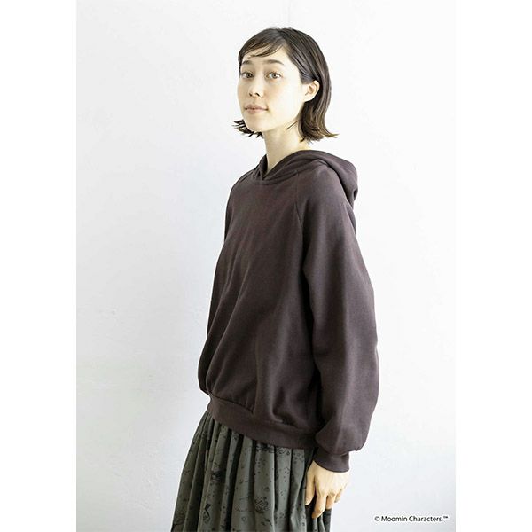 オーガニックコットン ムーミン谷の仲間たち 裏起毛パーカー