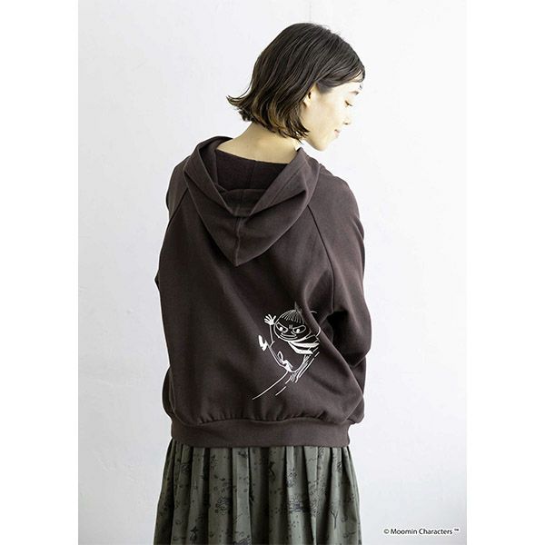 オーガニックコットン ムーミン谷の仲間たち 裏起毛パーカー
