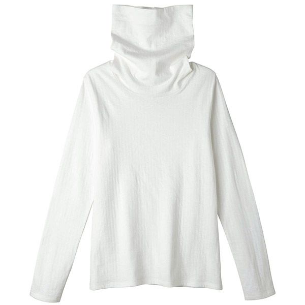 オーガニックコットン ダブルガーゼ オフタートルネック