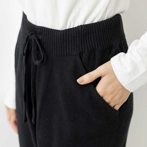 オーガニックコットン ニットリブパンツ