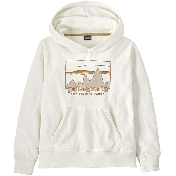 オーガニックコットン キッズ・ライトウェイト・グラフィック・フーディ・スウェットシャツ