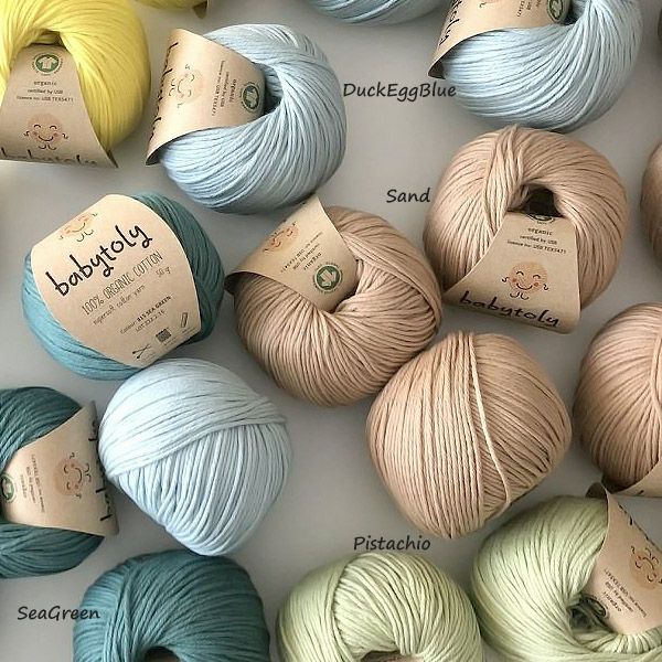 オーガニックコットン Supersoft Cotton yarn 50g DuckEggBlue