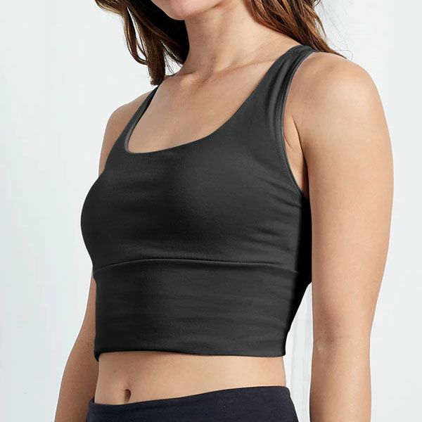 オーガニックコットン クリスクロスキャミブラ