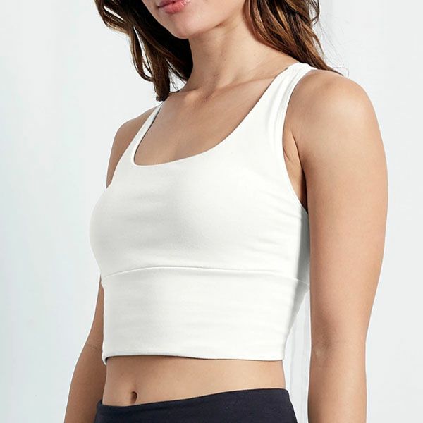 オーガニックコットン クリスクロスキャミブラ