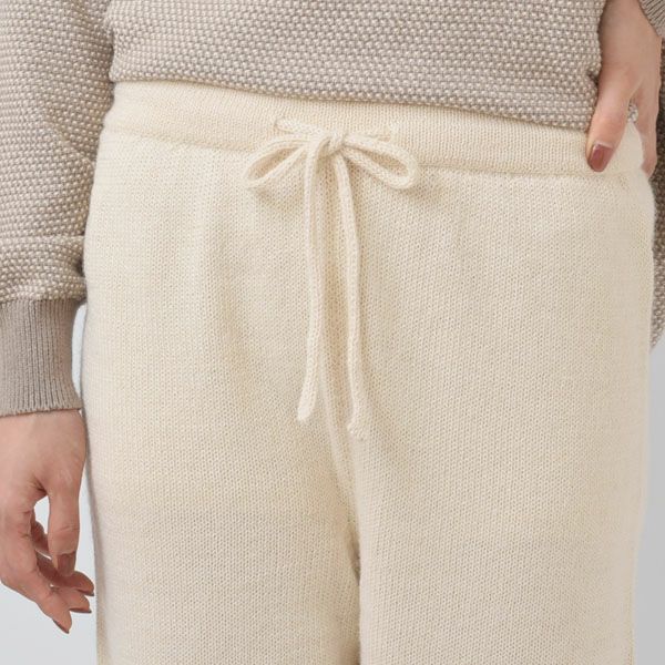 オーガニックコットン＆アルパカ ニットパンツ | オーガニックコットン