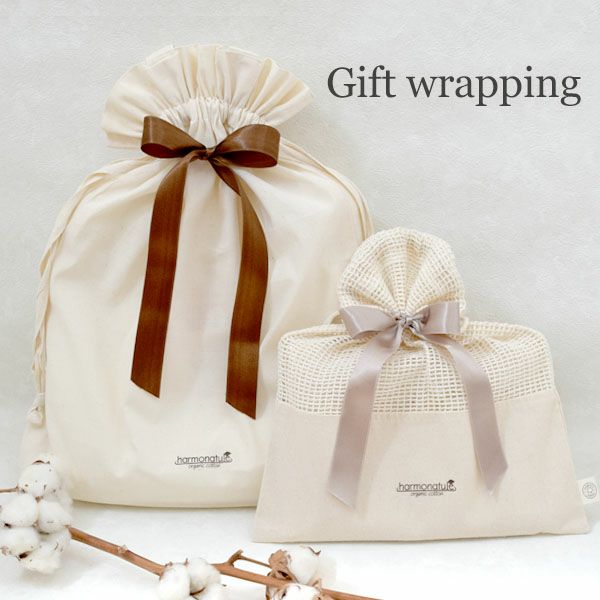 ギフトラッピング オーガニックコットン エコバッグ Natural