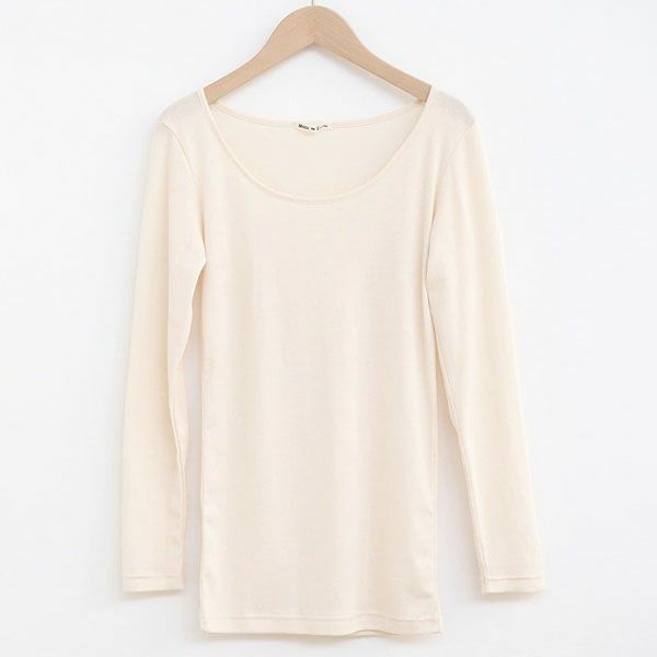 オーガニックコットン 薄手ロングスリーブインナー