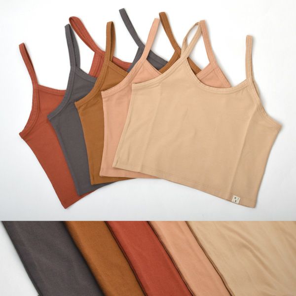 オーガニックコットン ベーシッククロップトップ