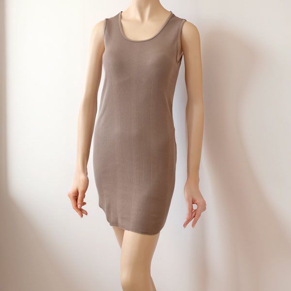 オーガニックコットン ランダムリブインナーワンピース