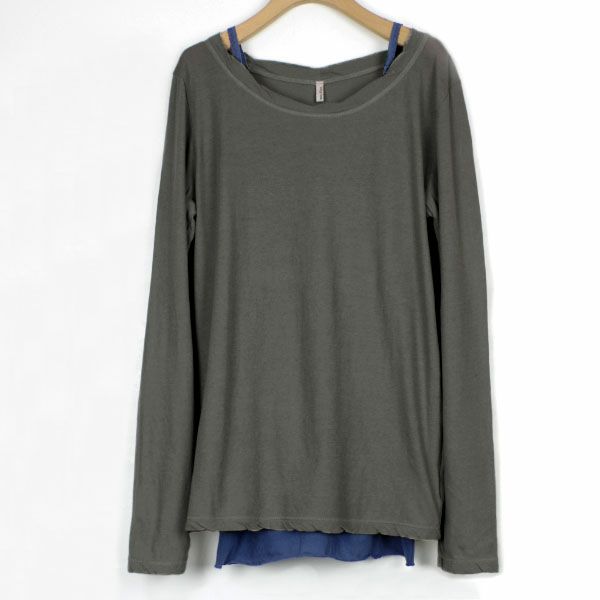オーガニックコットン 薄地天竺 長袖カットソー