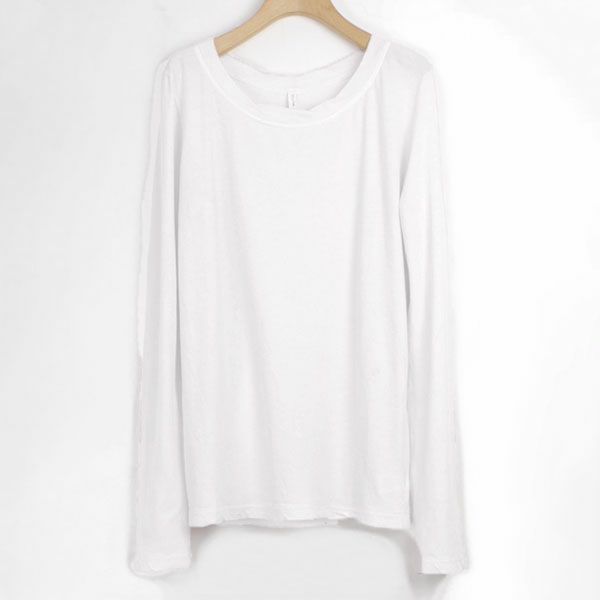 オーガニックコットン 薄地天竺 長袖カットソー