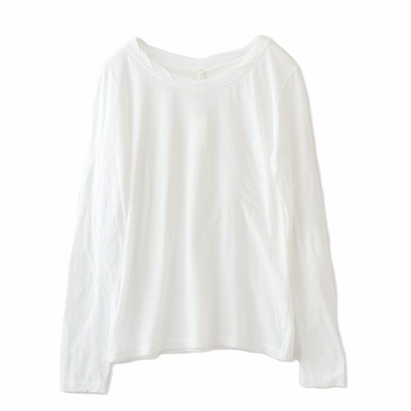 オーガニックコットン 薄地天竺 長袖カットソー