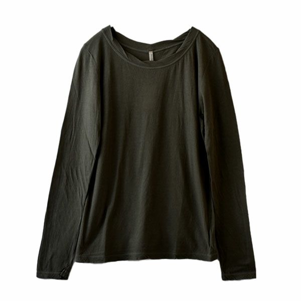 オーガニックコットン 薄地天竺 長袖カットソー