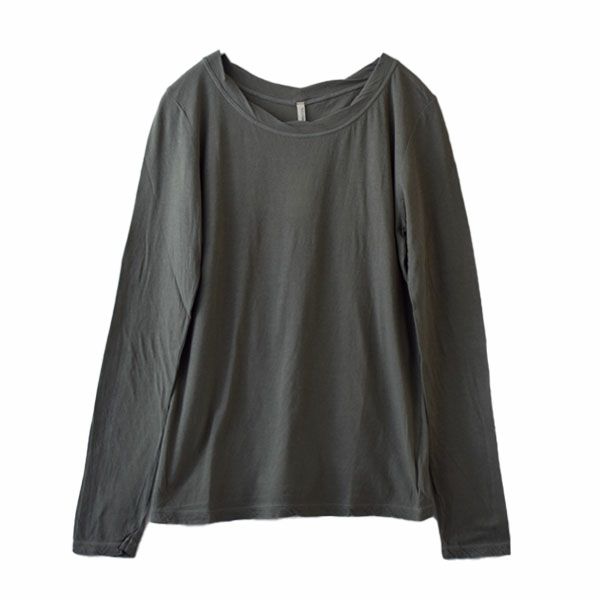 オーガニックコットン 薄地天竺 長袖カットソー
