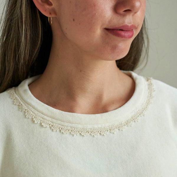 オーガニックコットン ベルベッドフレアトップス