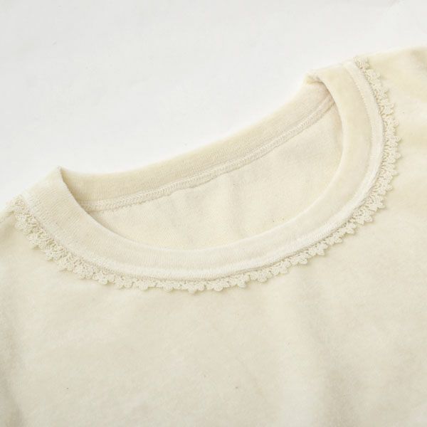 オーガニックコットン ベルベッドフレアトップス