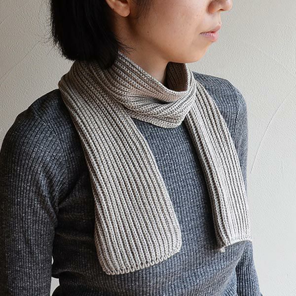 オーガニックコットン&ヤクショートマフラー