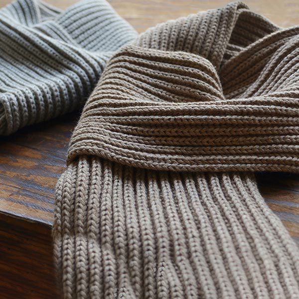 オーガニックコットン&ヤクショートマフラー