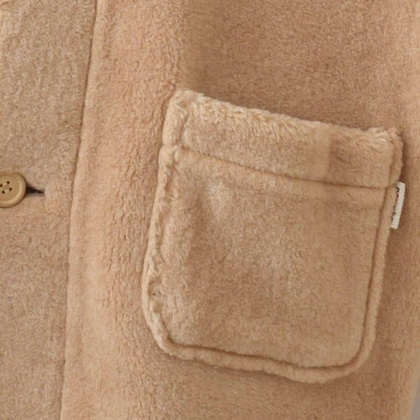 オーガニックコットン ベビーフード付きファーコート