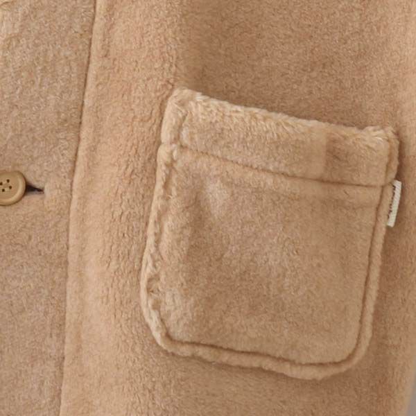 オーガニックコットン ベビーフード付きファーコート