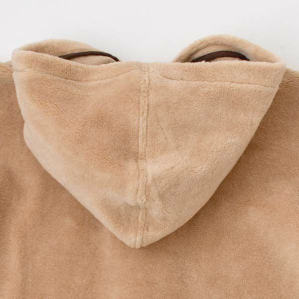 オーガニックコットン ベビーフード付きファーコート