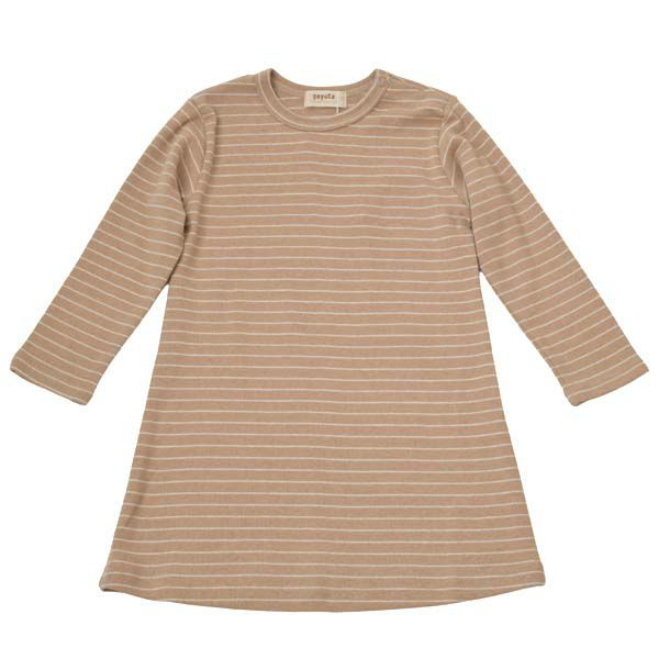 オーガニックコットン キッズ長袖ワンピース