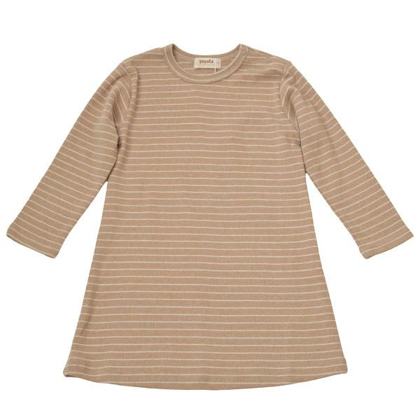 オーガニックコットン キッズ長袖ワンピース