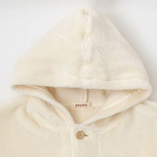 オーガニックコットン キッズフード付きファーコート