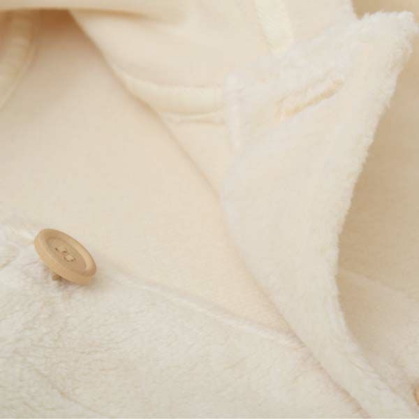 オーガニックコットン キッズフード付きファーコート