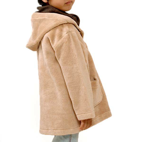 オーガニックコットン キッズフード付きファーコート