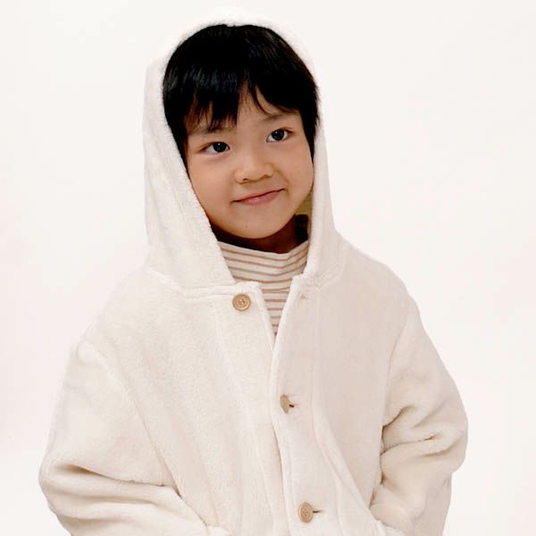 オーガニックコットン キッズフード付きファーコート