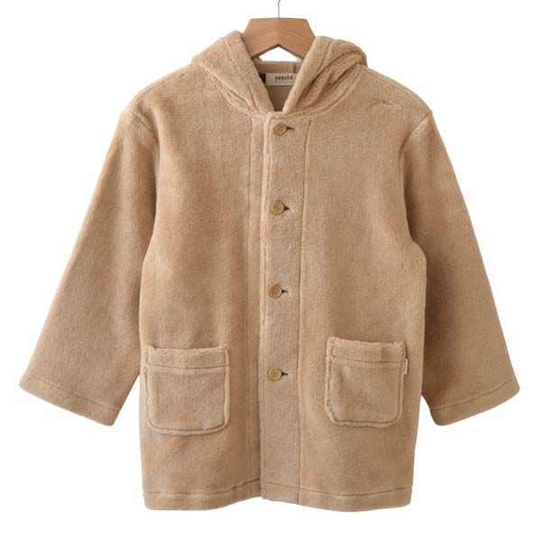 オーガニックコットン キッズフード付きファーコート