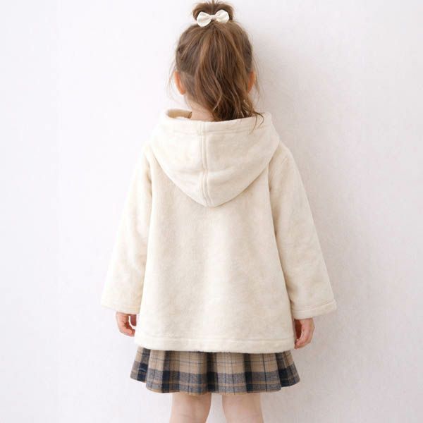 オーガニックコットン キッズフード付きファーコート
