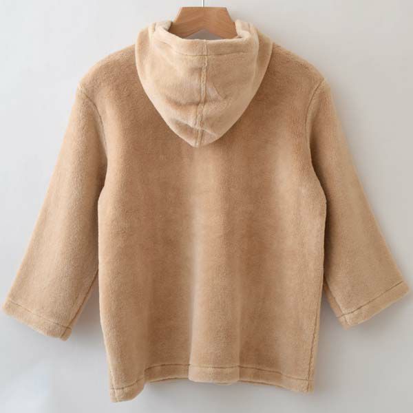 オーガニックコットン キッズフード付きファーコート