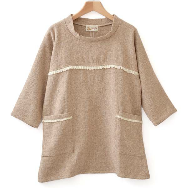 【SALE／10%OFF】 オーガニックコットン メロンフェザードチュニック