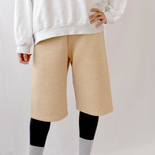 オーガニックコットン キルティングハーフパンツ