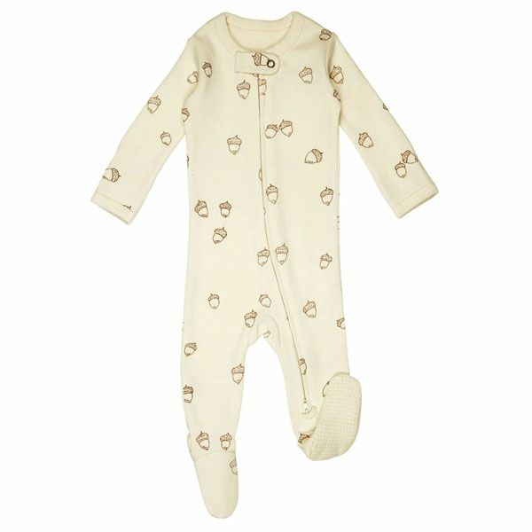 オーガニックコットン ベビー足つきカバーオール Acorn
