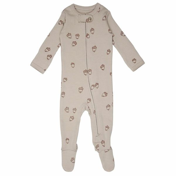 オーガニックコットン ベビー足つきカバーオール Acorn